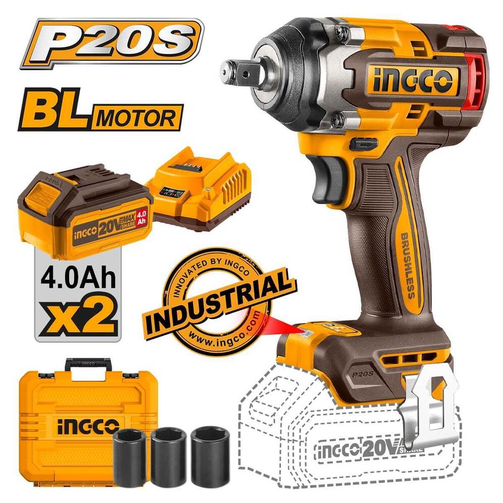 ΜΠΟΥΛΟΝΟΚΛΕΙΔΟ ΜΠΑΤ INGCO 500Nm 20V+2 4.0Ah 0425E