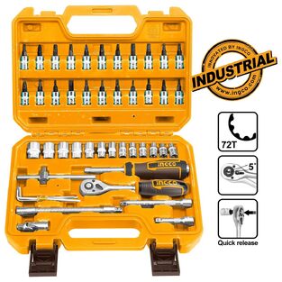 ΣΕΤ ΚΑΡΥΔΑΚΙΑ INGCO 1/4 46ΤΕΜ 1025E