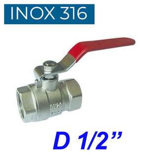 ΒΟΛ ΒΑΛ ΙΝΟΧ 316 ΟΛΙΚΗΣ 1/2" 1125Ε