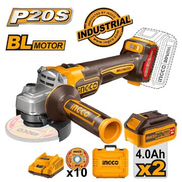 ΤΡΟΧΟΣ ΓΩΝΙΑΚΟΣ ΜΠΑΤ 20V 115ΜΜ ΣΕΤ 0824Ε