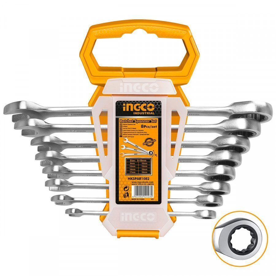ΣΕΤ ΓΕΡΜΑΝΟΠΟΛΥΓΩΝΑ ΚΑΣΤ 6ΤΜ INGCO 19-32mm 0326Ε